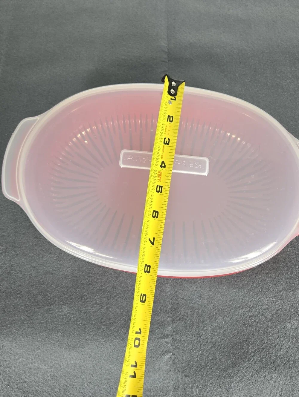 KitchenAid Red Microwave Steamer with Clear Lid